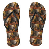 Duitse herder in herfst laat Herfst inspireren Teenslippers (Voetbed)
