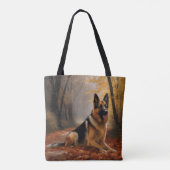 Duitse herder in herfst laat Herfst inspireren Tote Bag (Achterkant)