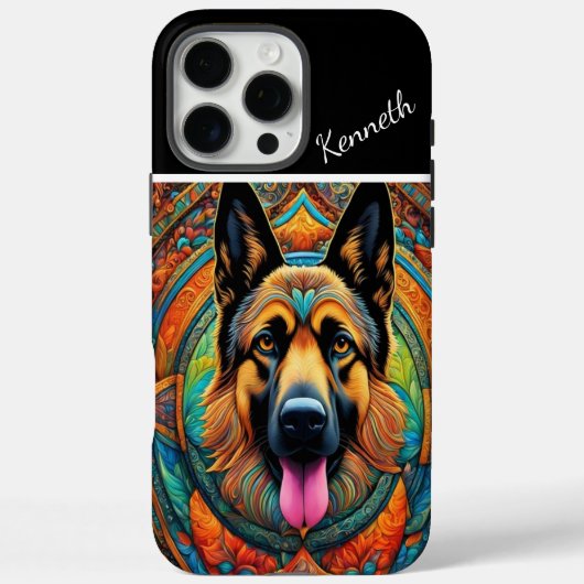 Duitse Herder in Mandala Case-Mate iPhone Case (Achterkant)