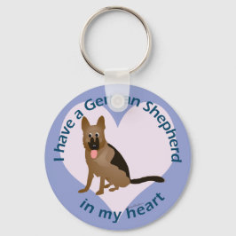 Duitse herder in mijn hart sleutelhanger