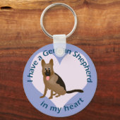 Duitse herder in mijn hart sleutelhanger (Voorkant)