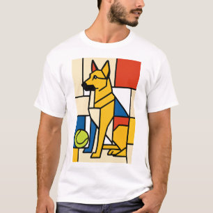 Duitse herder in moderne kunststijl t-shirt