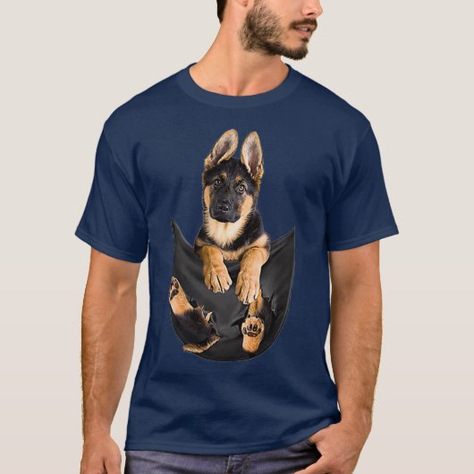 Duitse herder in pap Funny Dog Lover Gifts T-shirt (Voorkant)