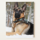 Duitse herder in sneeuw planner (Achterkant)