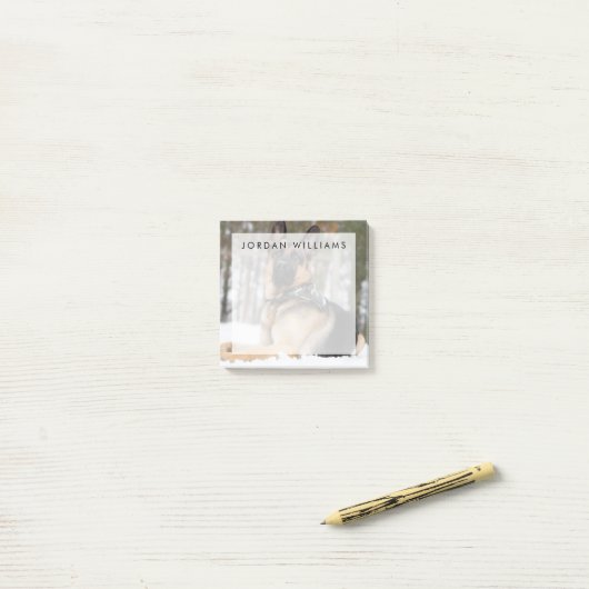 Duitse herder in sneeuw post-it® notes (Op bureau)