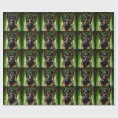 Duitse Herder in St. Patrick's Day-kostuum Cadeaupapier (Vlak)