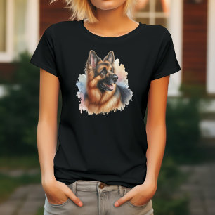 Duitse Herder in Waterverf T-shirt