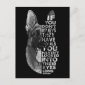 Duitse herder je gelooft niet dat ze zielen hebben briefkaart (Voorkant)