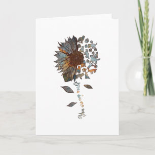 Duitse Herder Jij Bent Mijn Wereld Zonnebloem Graf Kaart