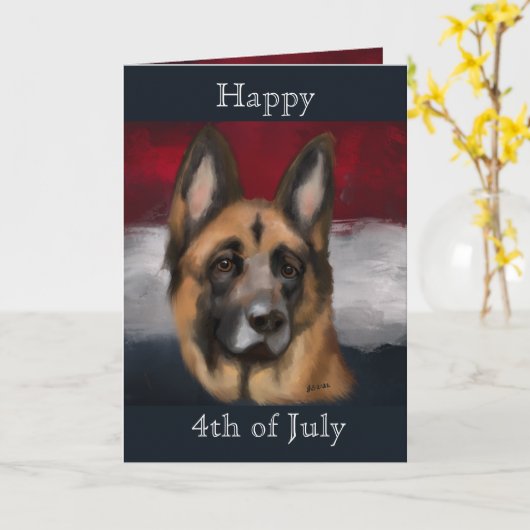 Duitse Herder   Kaart (Gele Bloem)