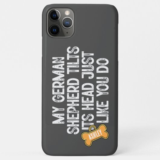Duitse herder kantelt hoofd grappig citaat hond pa Case-Mate iPhone case (Achterkant)