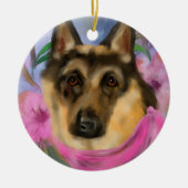 DUITSE HERDER KERAMISCH ORNAMENT (Voorkant)