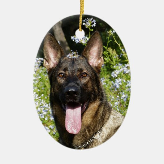 Duitse herder keramisch ornament (Voorkant)