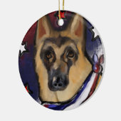 DUITSE HERDER KERAMISCH ORNAMENT (Links)
