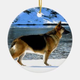 Duitse herder keramisch ornament