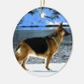 Duitse herder keramisch ornament (Links)