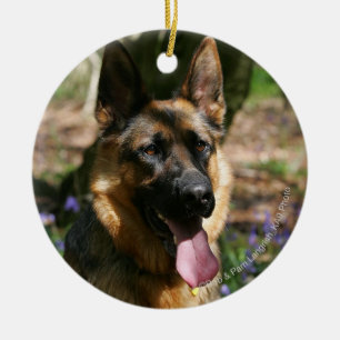 Duitse herder keramisch ornament