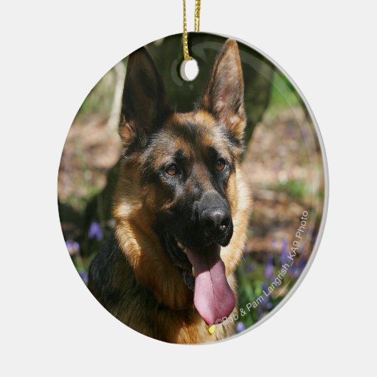 Duitse herder keramisch ornament (Links)