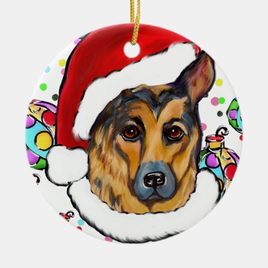 DUITSE HERDER KERAMISCH ORNAMENT (Voorkant)