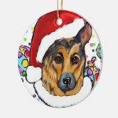 DUITSE HERDER KERAMISCH ORNAMENT (Links)