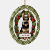 Duitse herder keramische cirkel Ornament (Rechts)