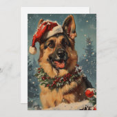 Duitse herder kerst feestdagenkaart (Voorkant / Achterkant)