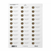 Duitse Herder Kerst Krans Retouradres Etiket (Full Sheet)