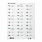 Duitse Herder Kerst Retouradres Etiket (Full Sheet)