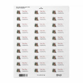 Duitse Herder Kerst Retouradres Etiket (Full Sheet)