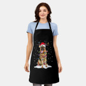 Duitse herder kerstboom licht pyjama hond schort (Gedragen)