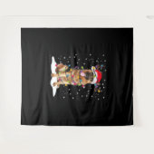 Duitse herder kerstboom licht pyjama hond wandkleed (Voorkant (horizontaal))