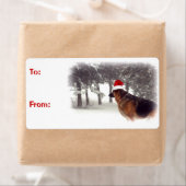 Duitse herder kerstcadeau labels (Insitu)