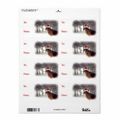 Duitse herder kerstcadeau labels (Full Sheet)