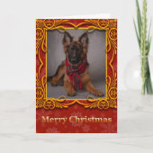 Duitse herder kerstkaart. feestdagen kaart (Voorkant)