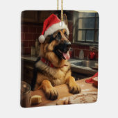 Duitse herder Kerstkoekjes Feestelijke vakantie Keramisch Ornament (Rechts)