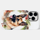 Duitse Herder Kerstkrans Feestelijke Pup Case-Mate iPhone Case (Achterkant (horizontaal))