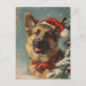 Duitse herder Kerstmis Briefkaart (Voorkant)