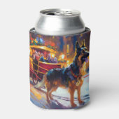 Duitse herder Kerstmis Feestelijk Seizoen Blikjeskoeler (Blikje Voorkant)