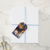 Duitse herder Kerstmis Feestelijk Seizoen Cadeaulabel (Met Touw)