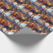 Duitse herder Kerstmis Feestelijk Seizoen Cadeaupapier (Hoek)