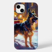 Duitse herder Kerstmis Feestelijk Seizoen Case-Mate iPhone Case (Achterkant)