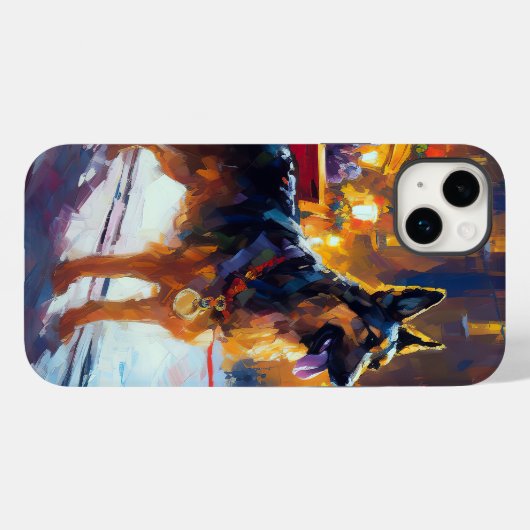 Duitse herder Kerstmis Feestelijk Seizoen Case-Mate iPhone Case (Achterkant (horizontaal))