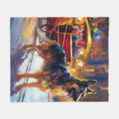 Duitse herder Kerstmis Feestelijk Seizoen Fleece Deken (Voorkant (Horizontaal))