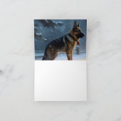 Duitse herder Kerstmis Feestelijk Seizoen Kaart (Binnen)