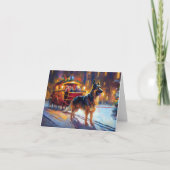 Duitse herder Kerstmis Feestelijk Seizoen Kaart (Voorkant)