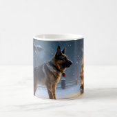 Duitse herder Kerstmis Feestelijk Seizoen Koffiemok (Center)