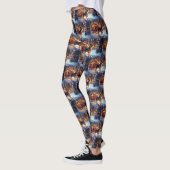 Duitse herder Kerstmis Feestelijk Seizoen Leggings (Links)