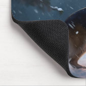 Duitse herder Kerstmis Feestelijk Seizoen Muismat (Hoek)