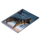 Duitse herder Kerstmis Feestelijk Seizoen Notitieboek (Linkerzijde)