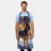 Duitse herder Kerstmis Feestelijk Seizoen Schort (Gedragen)